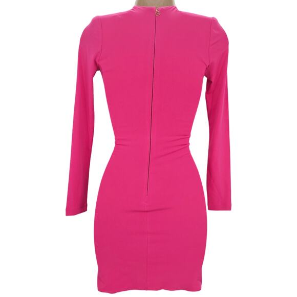 Nookie Womans size XS Envy Long Sleeve Mini Dress Gown in Pink Jersey Knit NEW - Picture 3 of 8